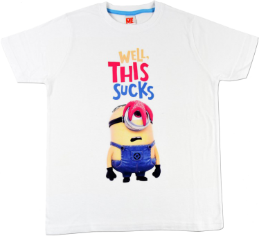 MINIONS Kinder-Shirt "T-Shirt WELL THIS SUCKS" weiß 
