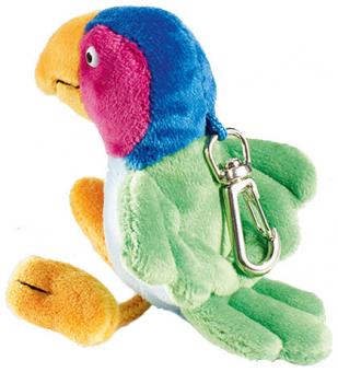 Schaffer Plüsch Schlüsselanhänger Papagei CALYPSO Flügel grün