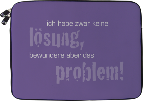 Rannenberg & Friends LAPTOPTASCHE "Lösung und Problem" lila/pink | 33 x 24 cm 
