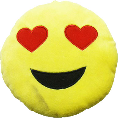 Emoji Kissen Kuschelkissen Cool 28 cm Smiley Kissen  Kind Gelb 